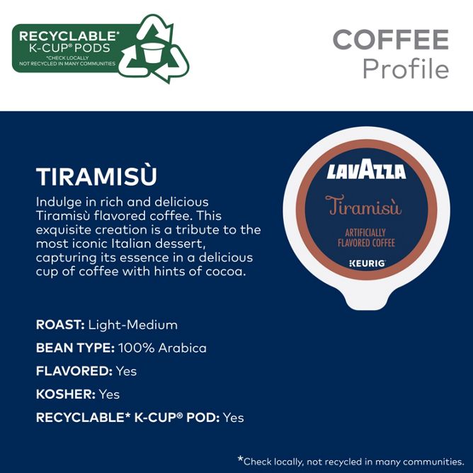 Lavazza Coffee Tiramisu K-Cup Pods