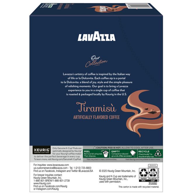 Lavazza Coffee Tiramisu K-Cup Pods