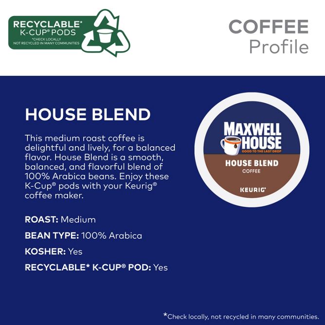 Maxwell House Coffee House Blend Coffee K-Cup Pods