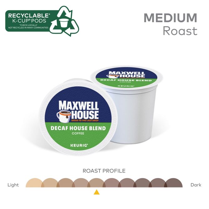 Maxwell House Coffee House Blend (Decaf) K-Cup Pods