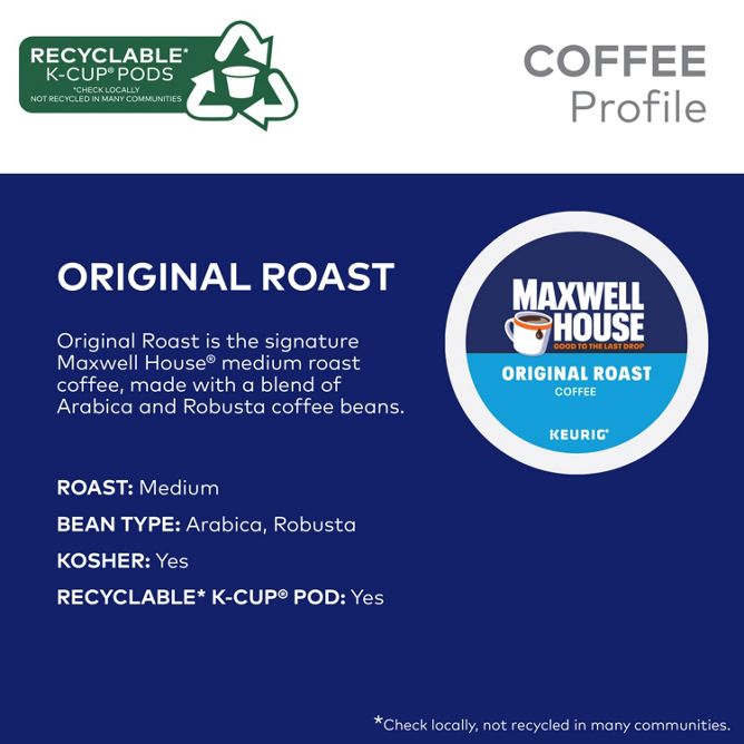 Maxwell House Coffee Original Roast Coffee K-Cup Pods