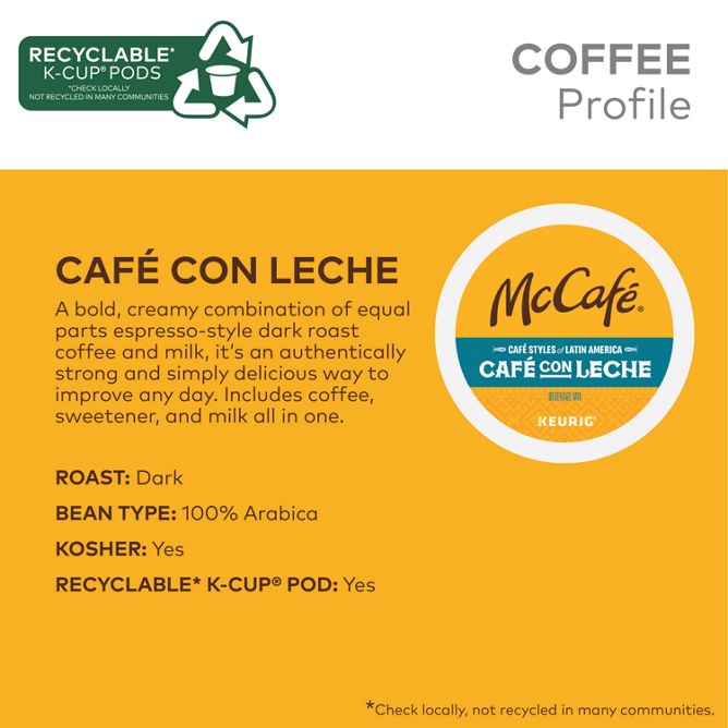 McCafe Café con Leche K-Cup Pods