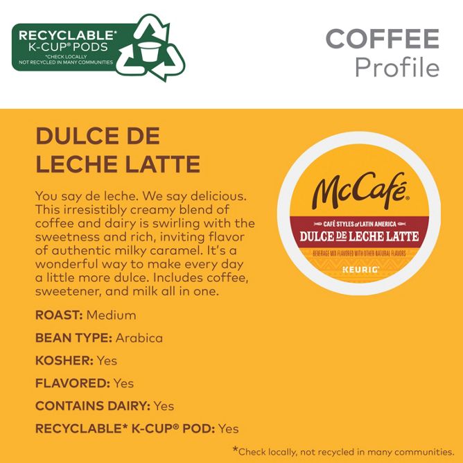 McCafe Dulce de Leche Latte K-Cup Pods
