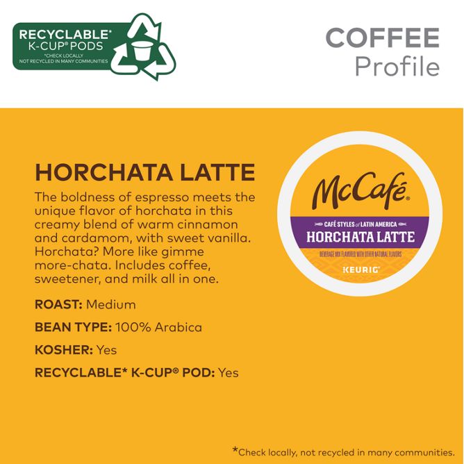 McCafe Horchata Latte K-Cup Pods