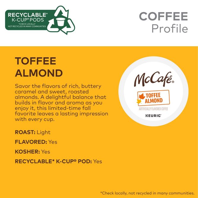 McCafe Toffee Almond K-Cup Pods