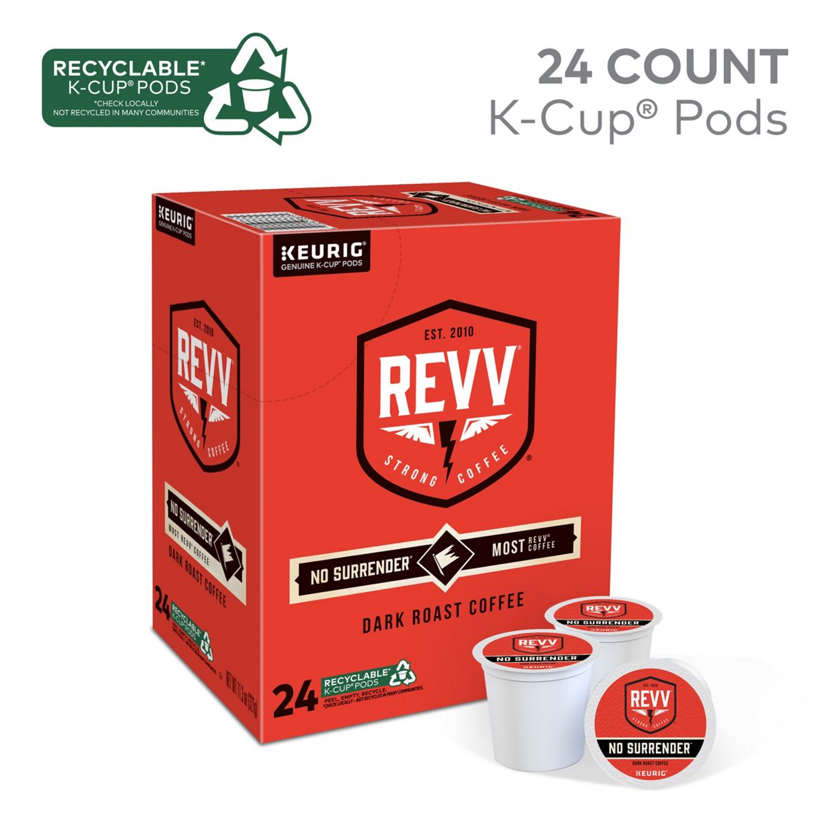 revv NO SURRENDER Coffee K-Cup Pods