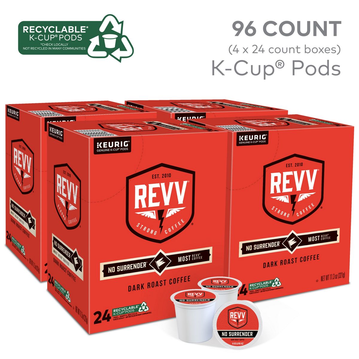 revv NO SURRENDER Coffee K-Cup Pods
