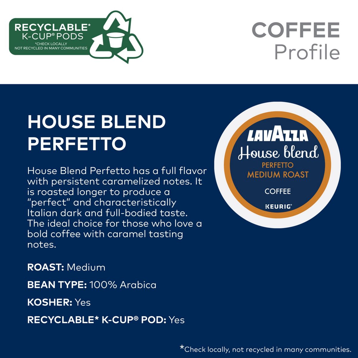 Lavazza House Blend Perfetto K-Cup Pods