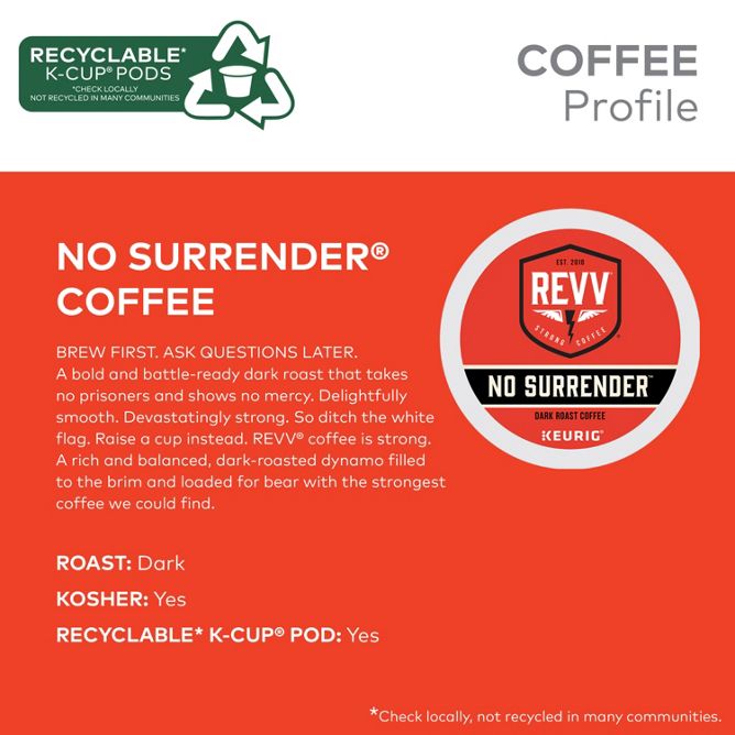 Revv Coffee No Surrender K-Cup Pods