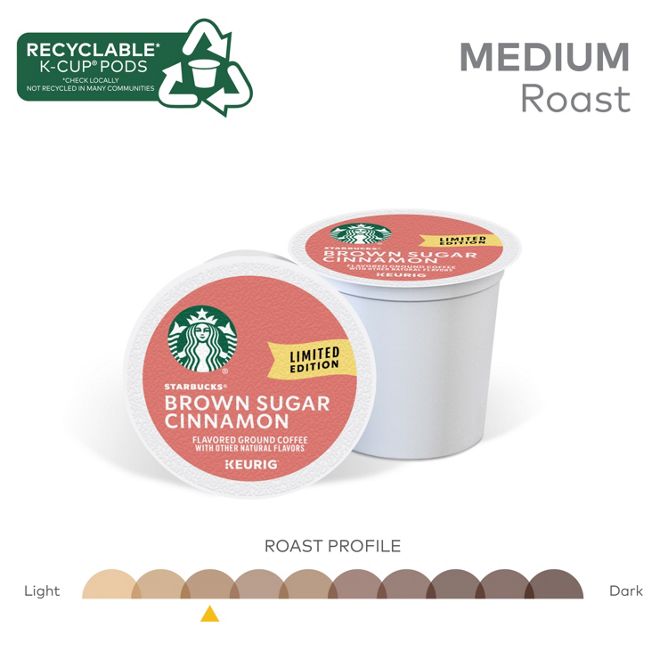 Starbucks Coffee Brown Sugar Cinnamon K-Cup Pods