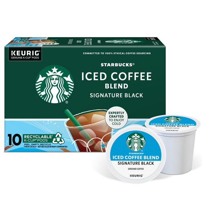 Starbucks Coffee Iced Coffee Blend - Signature B K-Cup Pods