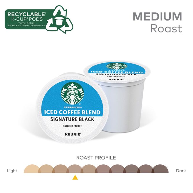 Starbucks Coffee Iced Coffee Blend - Signature B K-Cup Pods