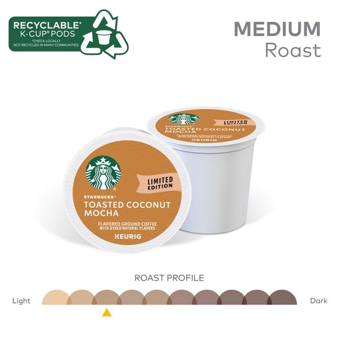Starbucks Coffee Toasted Coconut Mocha K-Cup Pods