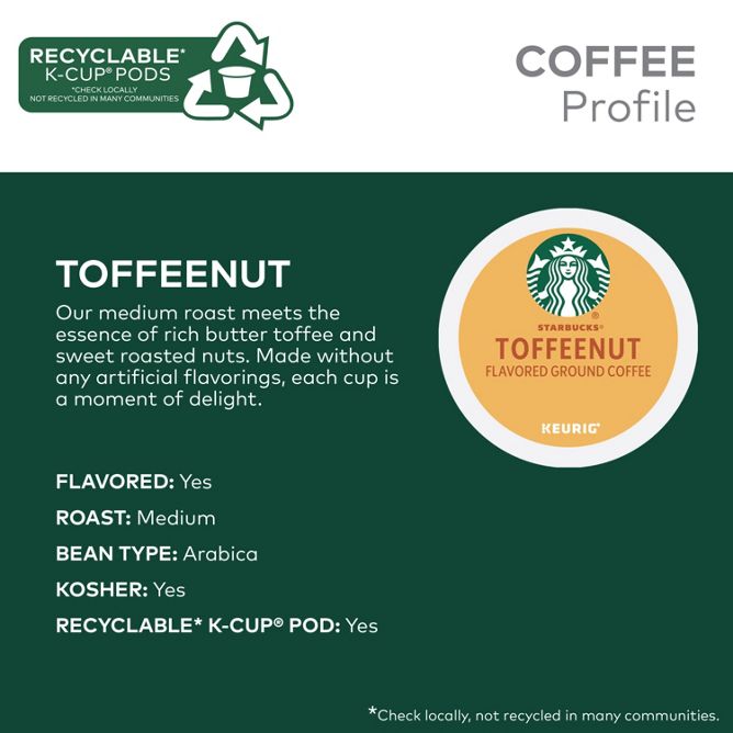 Starbucks Coffee Toffeenut K-Cup Pods
