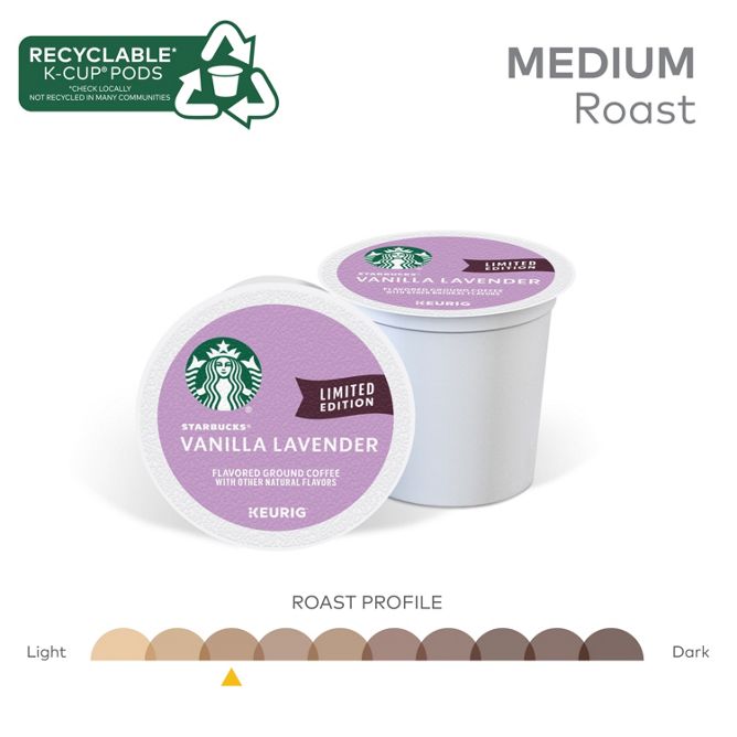 Starbucks Coffee Vanilla Lavender K-Cup Pods