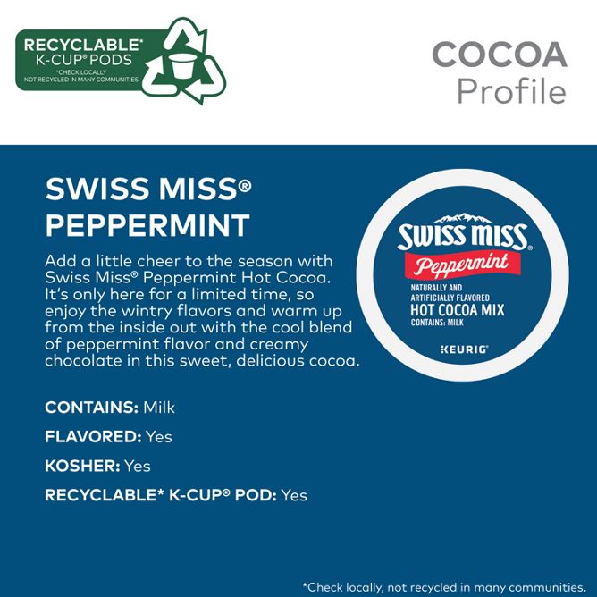 Swiss Miss Hot Cocoa Peppermint K-Cup Pods
