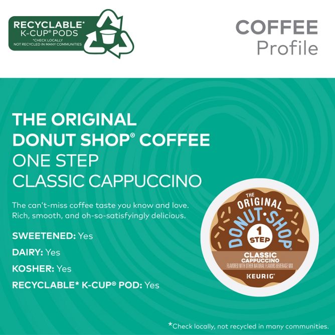 The Original Donut Shop Coffee Classic Cappuccino K-Cup Pods