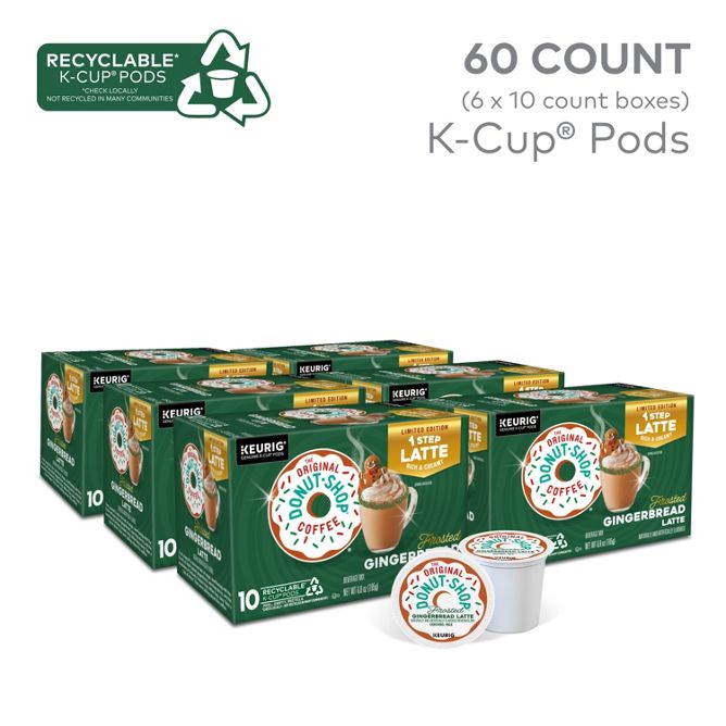 The Original Donut Shop Coffee Frosted Gingerbread Latte K-Cup Pods