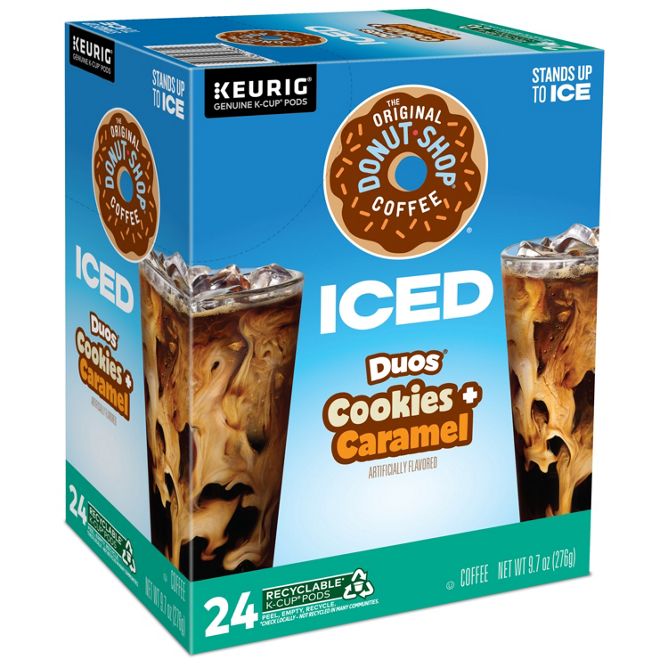 The Original Donut Shop Coffee Iced Duos Cookies + Caramel K-Cup Pods