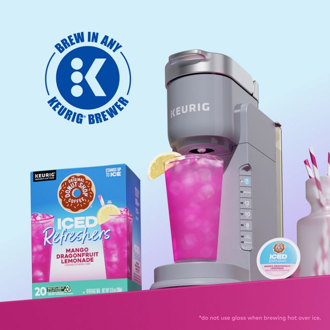 The Original Donut Shop Coffee Iced Refreshers Mango Dragonfruit Lemonade K-Cup Pods