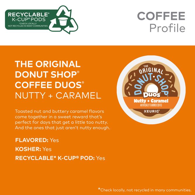 The Original Donut Shop Coffee Nutty + Caramel K-Cup Pods