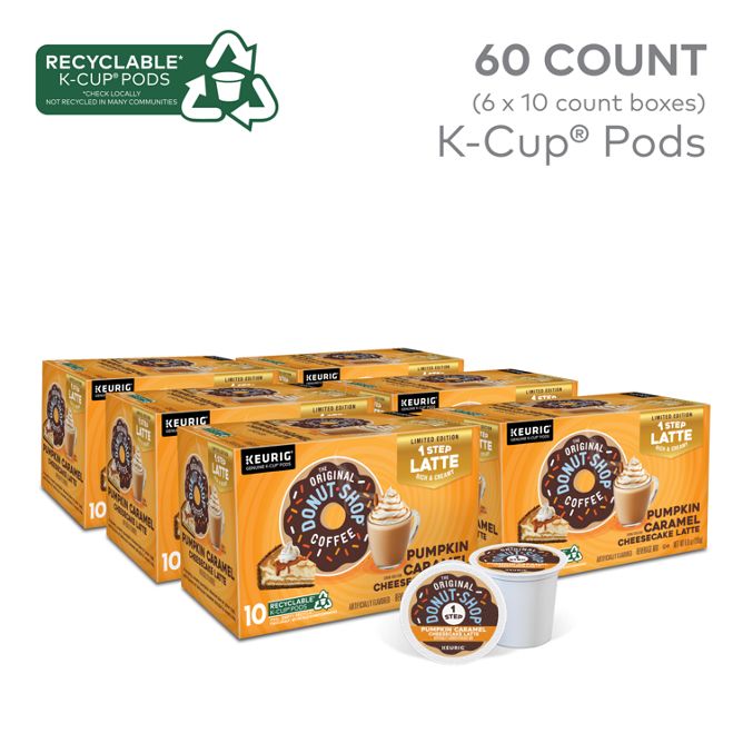 The Original Donut Shop Coffee Pumpkin Caramel Cheesecake Latte K-Cup Pods