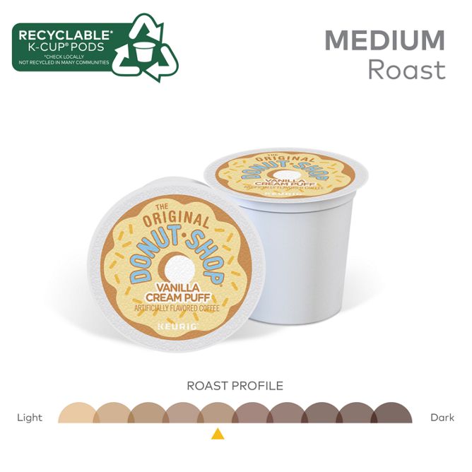 The Original Donut Shop Coffee Vanilla Cream Puff K-Cup Pods