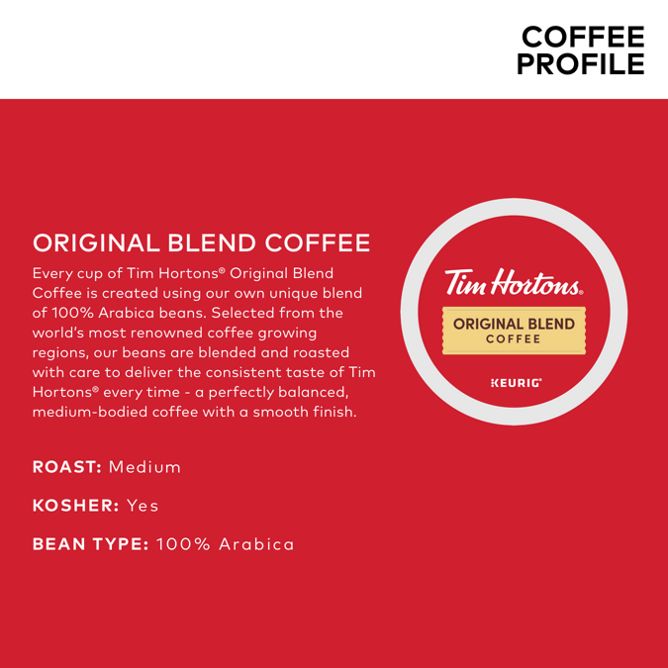 Tim Hortons Coffee Original Blend K-Cup Pods