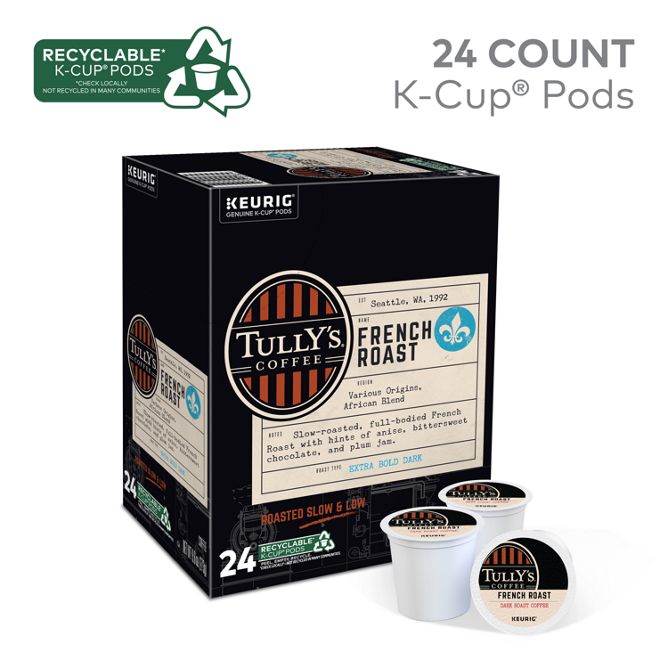 Tully's Coffee French Roast K-Cup Pods