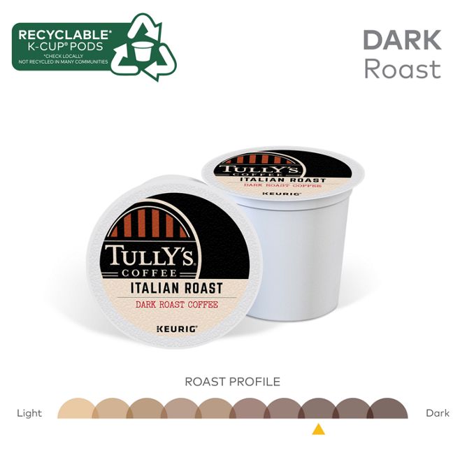 Tully's Coffee Italian Roast (Dark Roast) K-Cup Pods