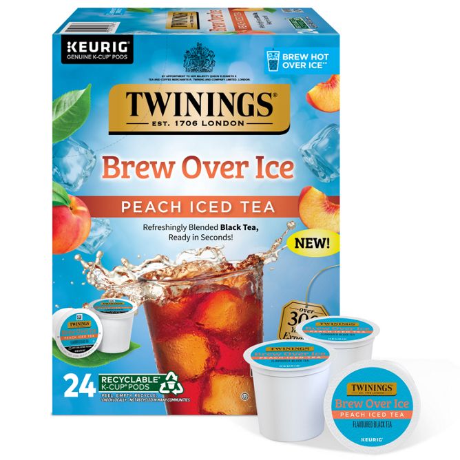 Twinings of London Brew Over Ice Peach Iced Tea K-Cup Pods