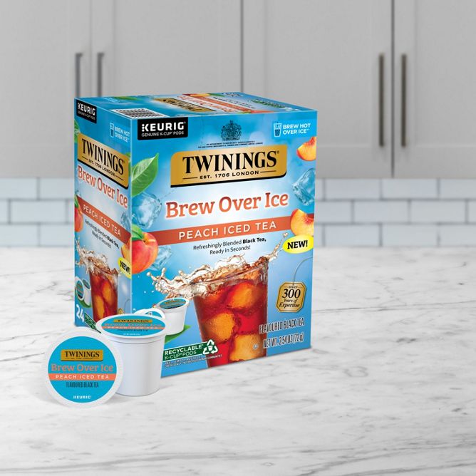 Twinings of London Brew Over Ice Peach Iced Tea K-Cup Pods